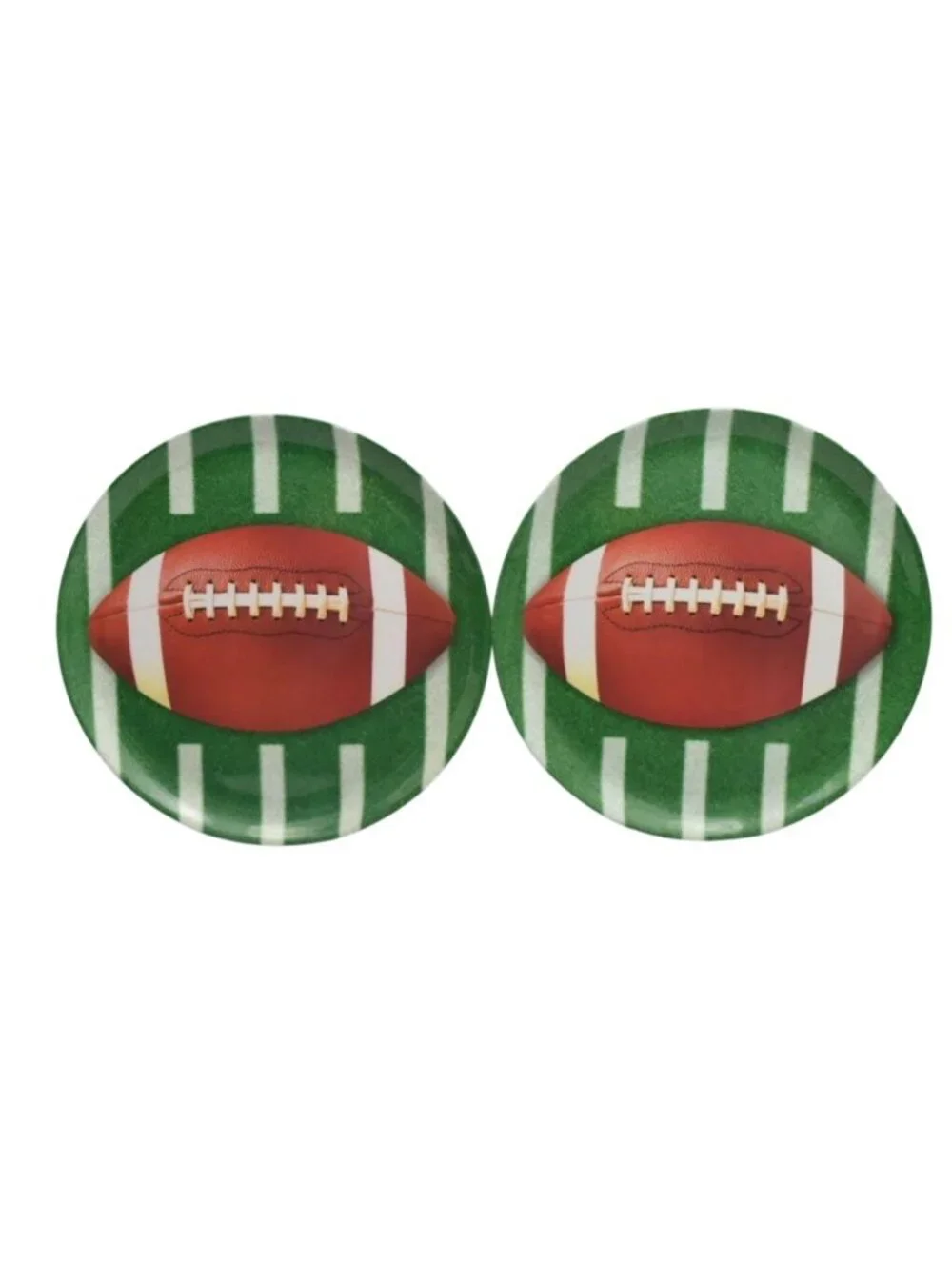 Football Platter Set Melamine Game Day Tailgate Serving Plates Football Shaped